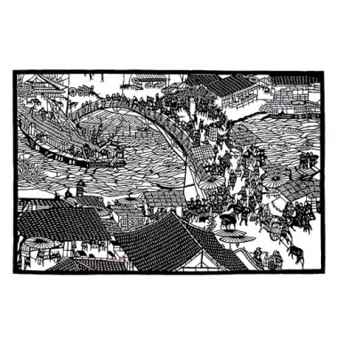 Scherenschnitt Qing Ming Bild 1